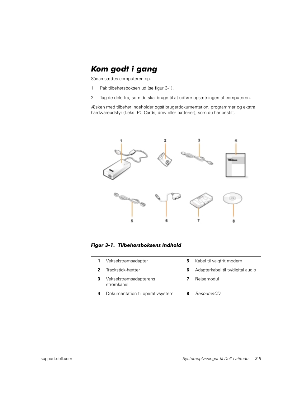 Kom godt i gang | Dell Latitude C800 User Manual | Page 44 / 215