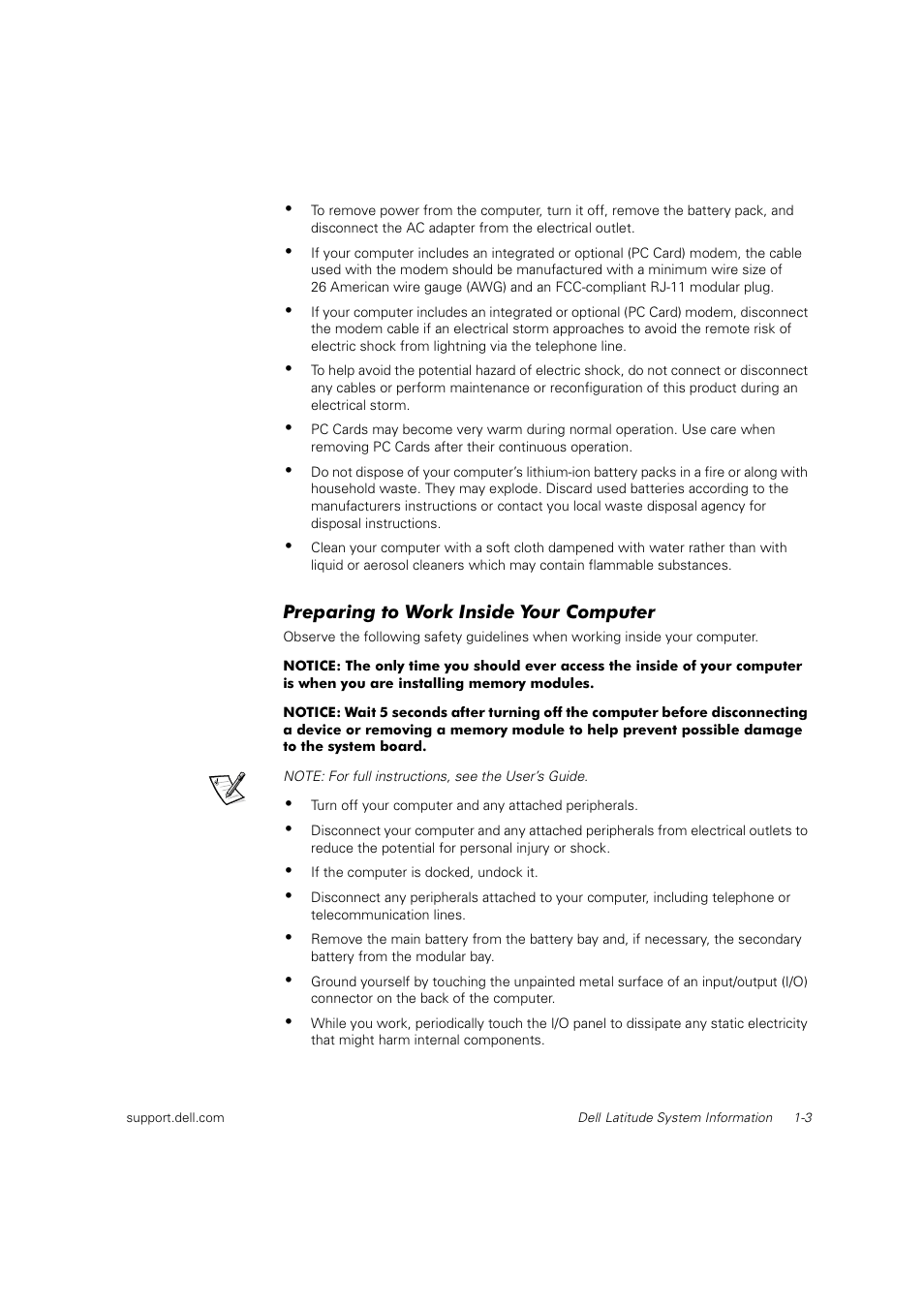 Dell Latitude C800 User Manual | Page 6 / 215
