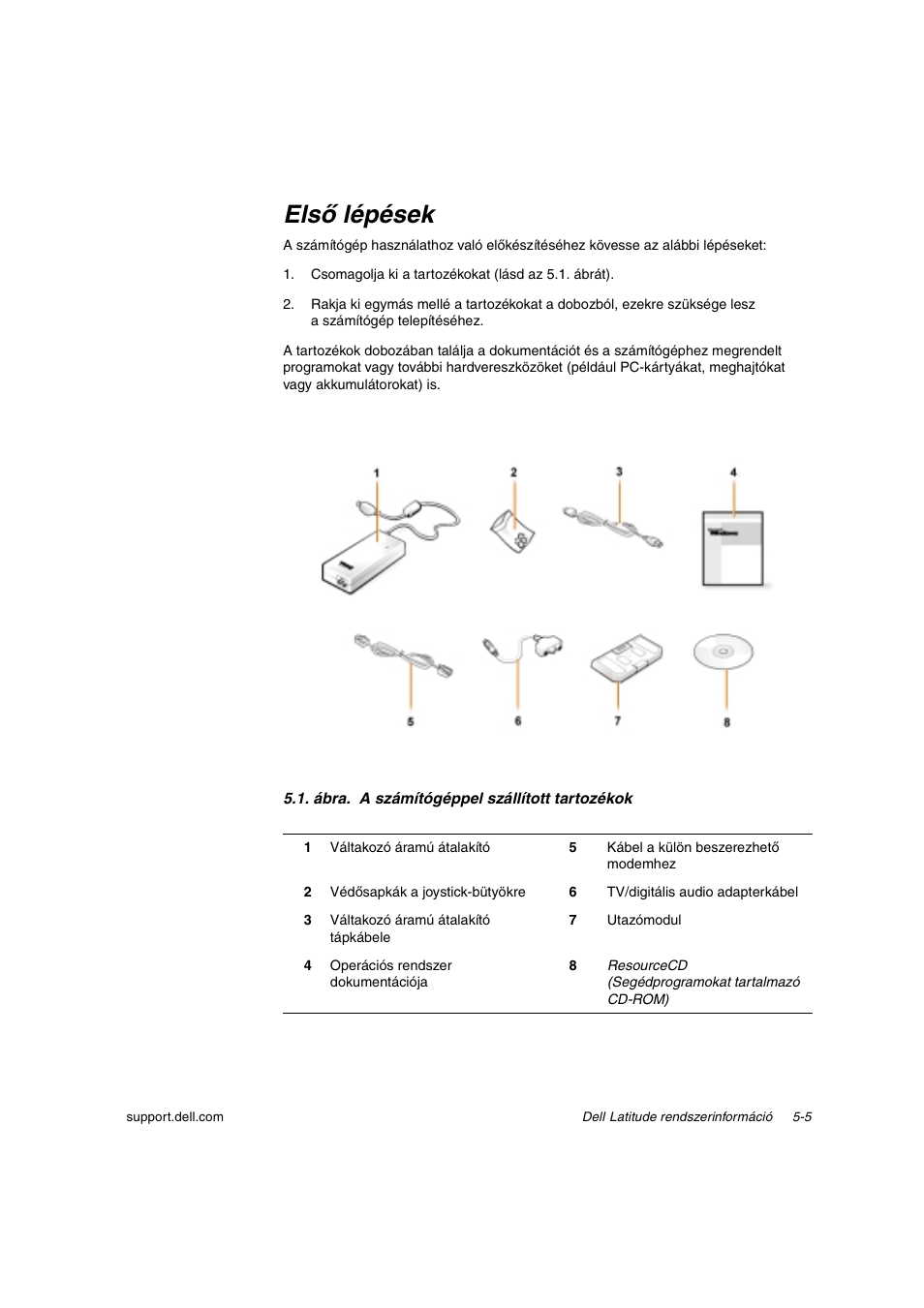 Elsõ lépések, Első lépések | Dell Latitude C800 User Manual | Page 80 / 215