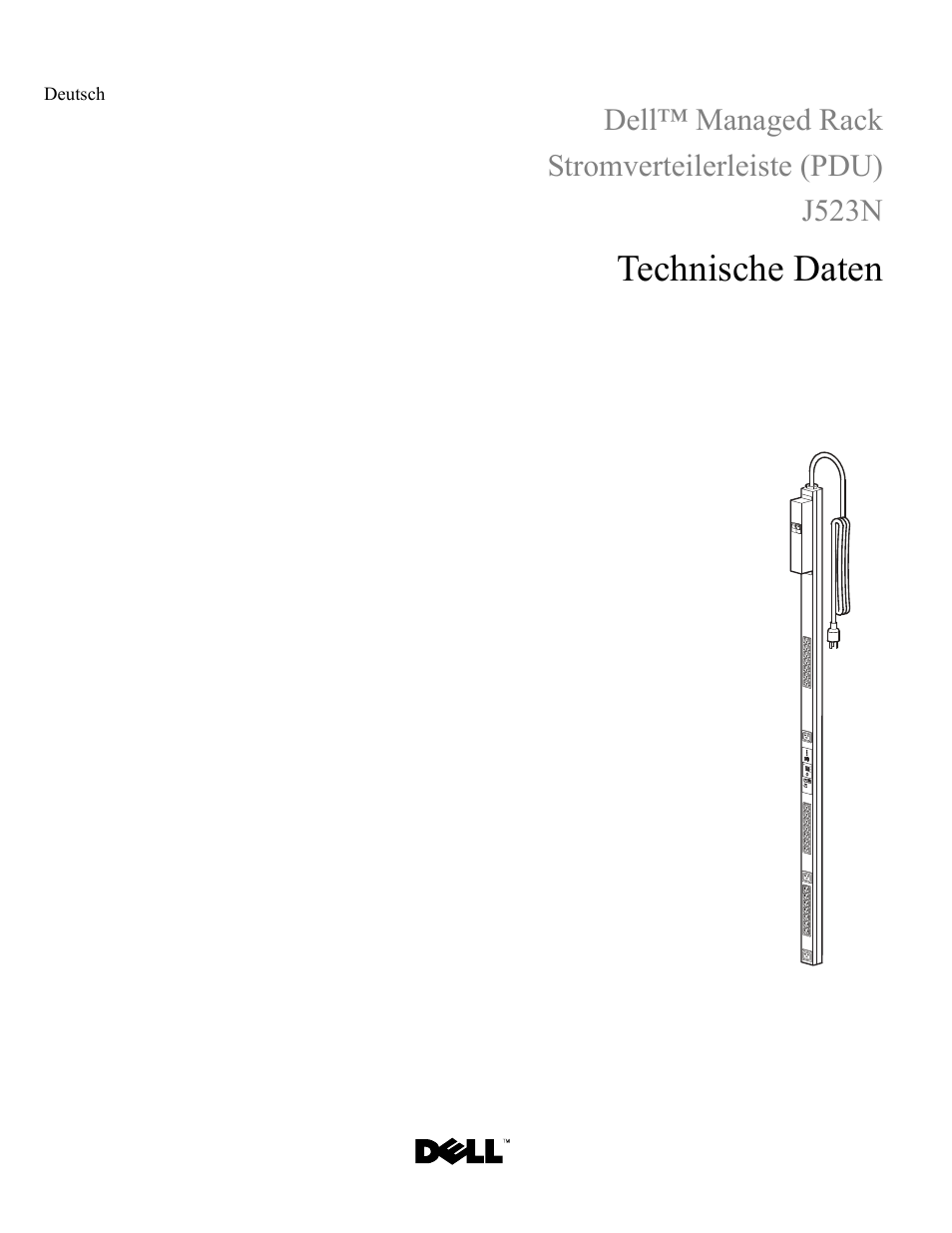Deutsch, Technische daten | Dell Managed PDU LED User Manual | Page 13 / 32
