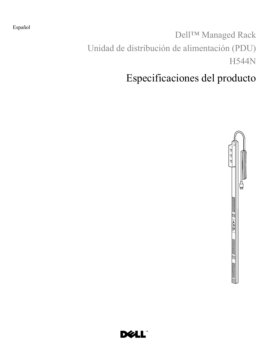 Español, Especificaciones del producto | Dell Managed PDU LED User Manual | Page 9 / 12