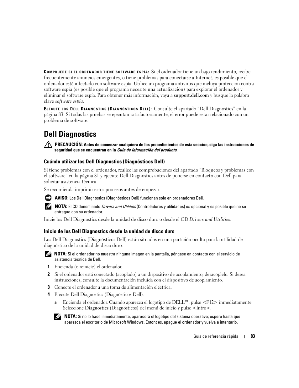 Dell diagnostics | Dell Latitude 131L User Manual | Page 83 / 88