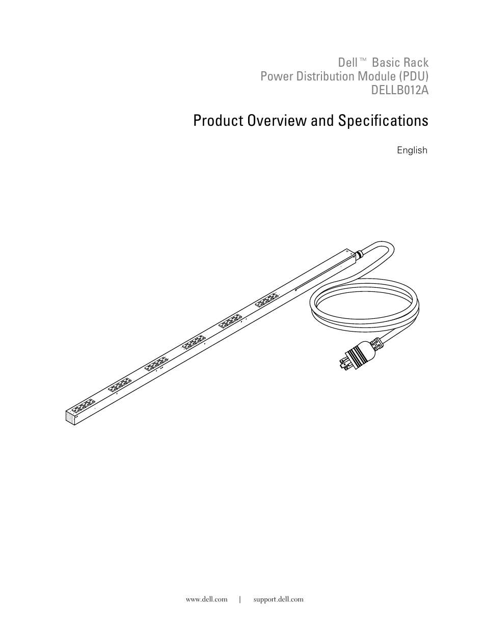 Product overview and specifications, English | Dell Basic PDU User Manual | Page 2 / 9