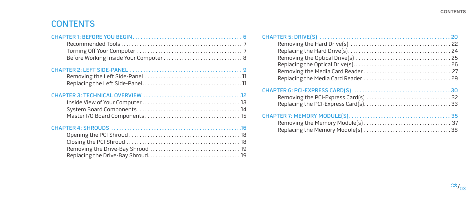 Dell Alienware Aurora User Manual | Page 3 / 117