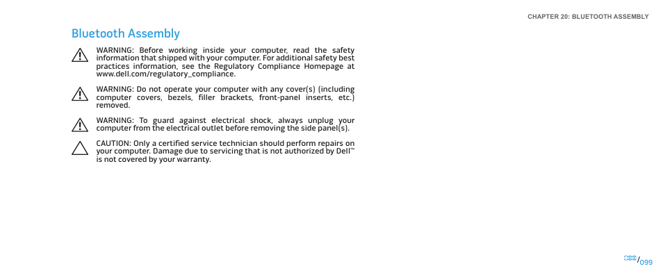 Bluetooth assembly | Dell Alienware Aurora User Manual | Page 99 / 117