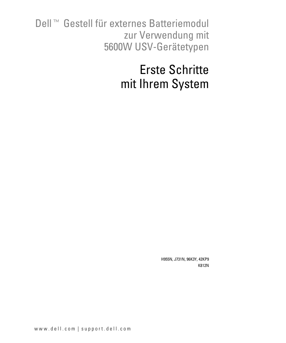 Erste schritte mit ihrem system | Dell UPS 5600R User Manual | Page 23 / 94