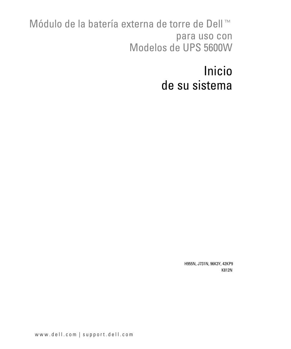 Inicio de su sistema | Dell UPS 5600R User Manual | Page 43 / 94