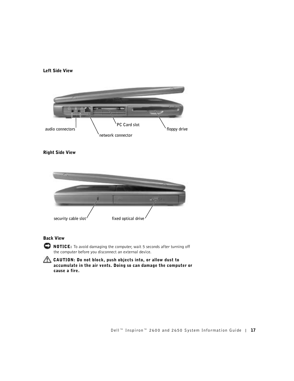 Dell INSPIRON 2600 User Manual | Page 19 / 168