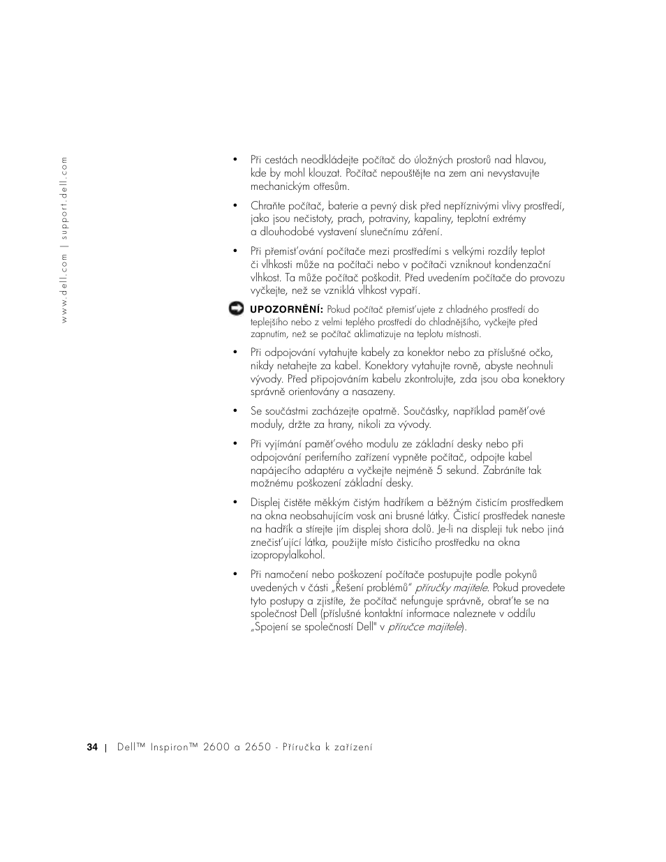 Dell INSPIRON 2600 User Manual | Page 36 / 168