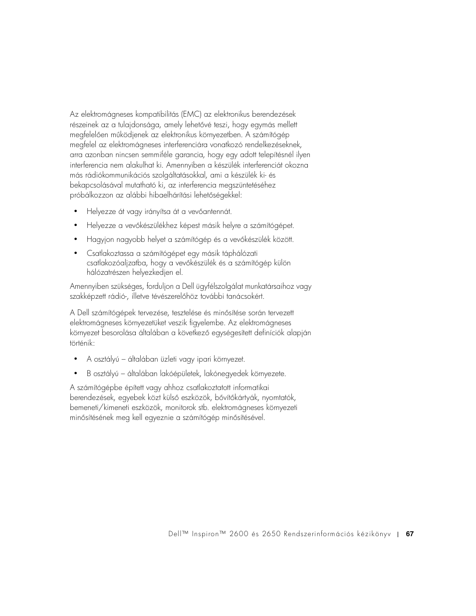 Dell INSPIRON 2600 User Manual | Page 69 / 168