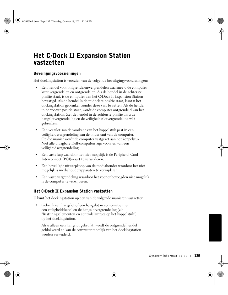 Het c/dock ii expansion station vastzetten | Dell C__Dock II Expansion Station User Manual | Page 137 / 532