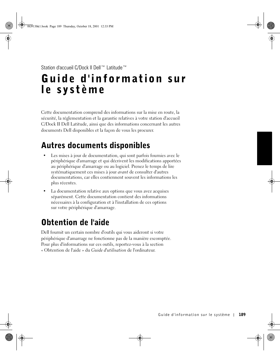 Autres documents disponibles, Obtention de l'aide | Dell C__Dock II Expansion Station User Manual | Page 191 / 532