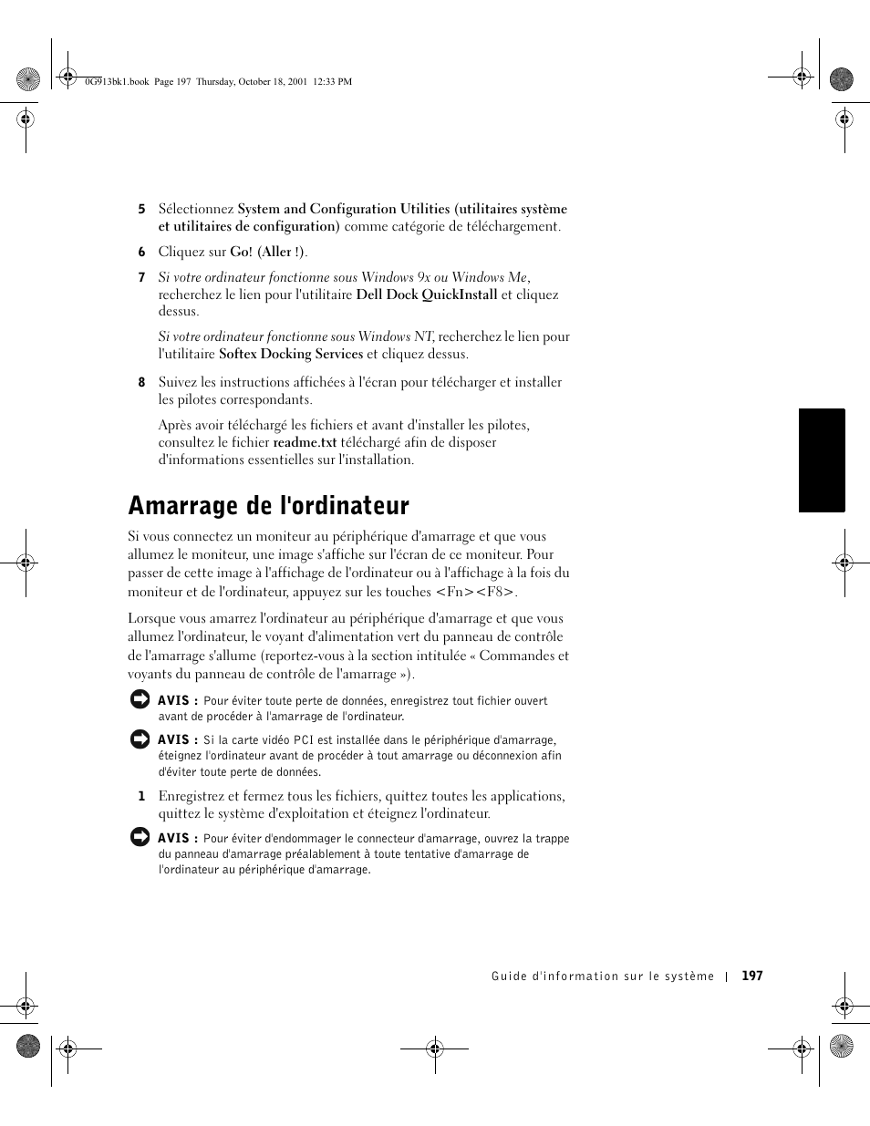 Amarrage de l'ordinateur | Dell C__Dock II Expansion Station User Manual | Page 199 / 532