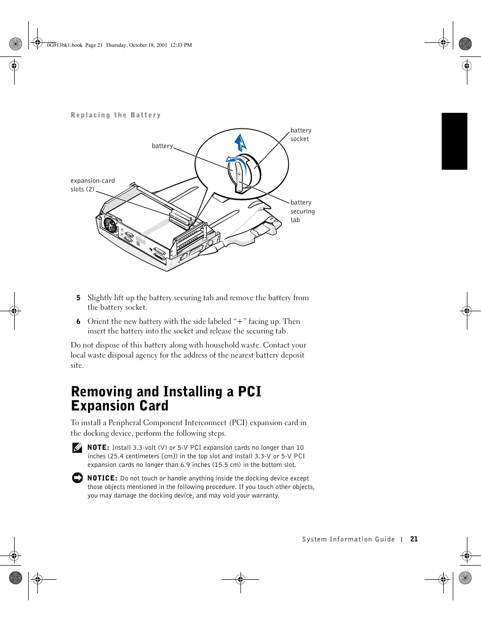 Removing and installing a pci expansion card | Dell C__Dock II Expansion Station User Manual | Page 23 / 532