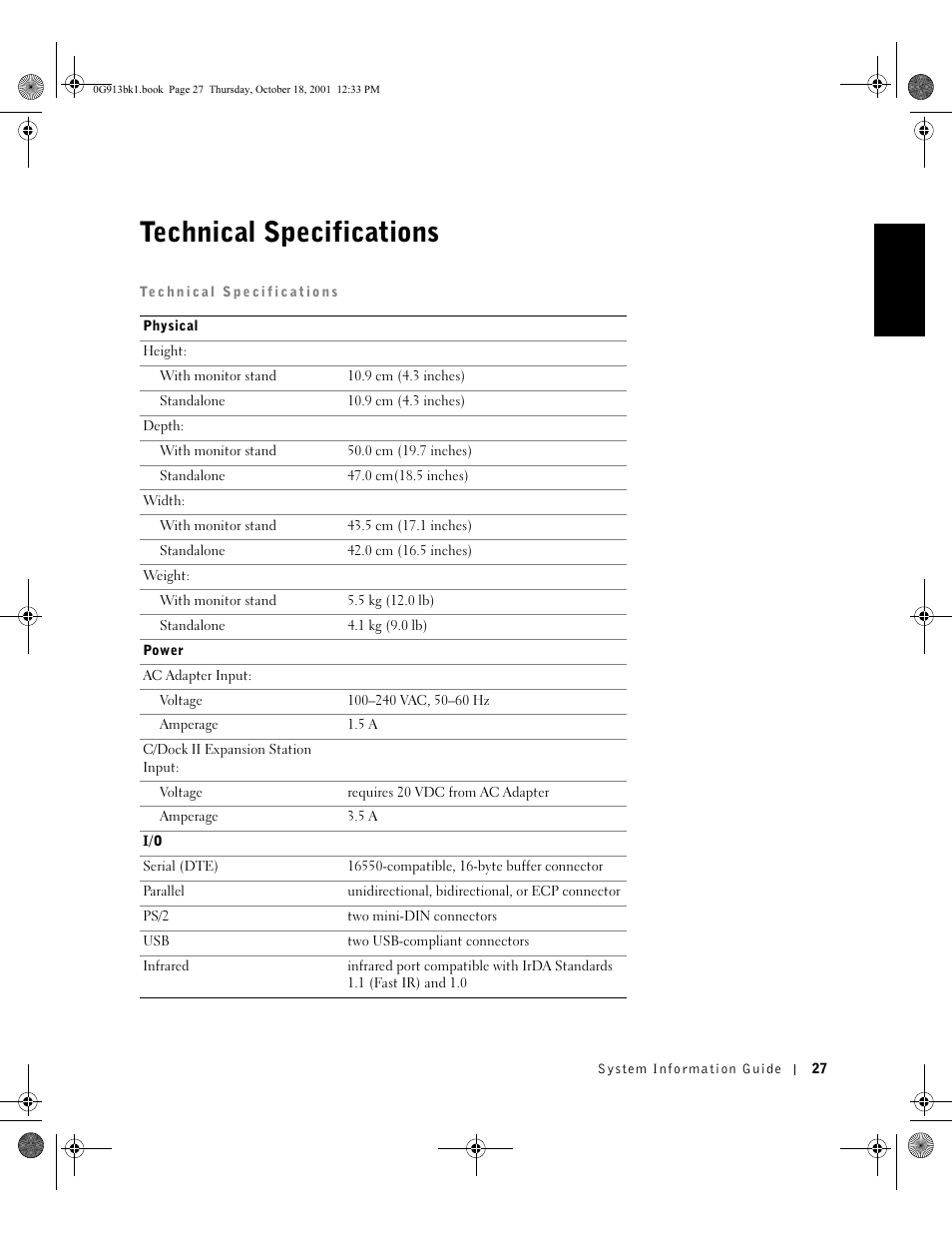 Technical specifications | Dell C__Dock II Expansion Station User Manual | Page 29 / 532