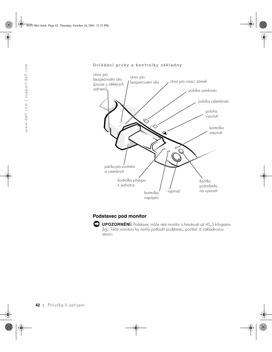Podstavec pod monitor | Dell C__Dock II Expansion Station User Manual | Page 44 / 532