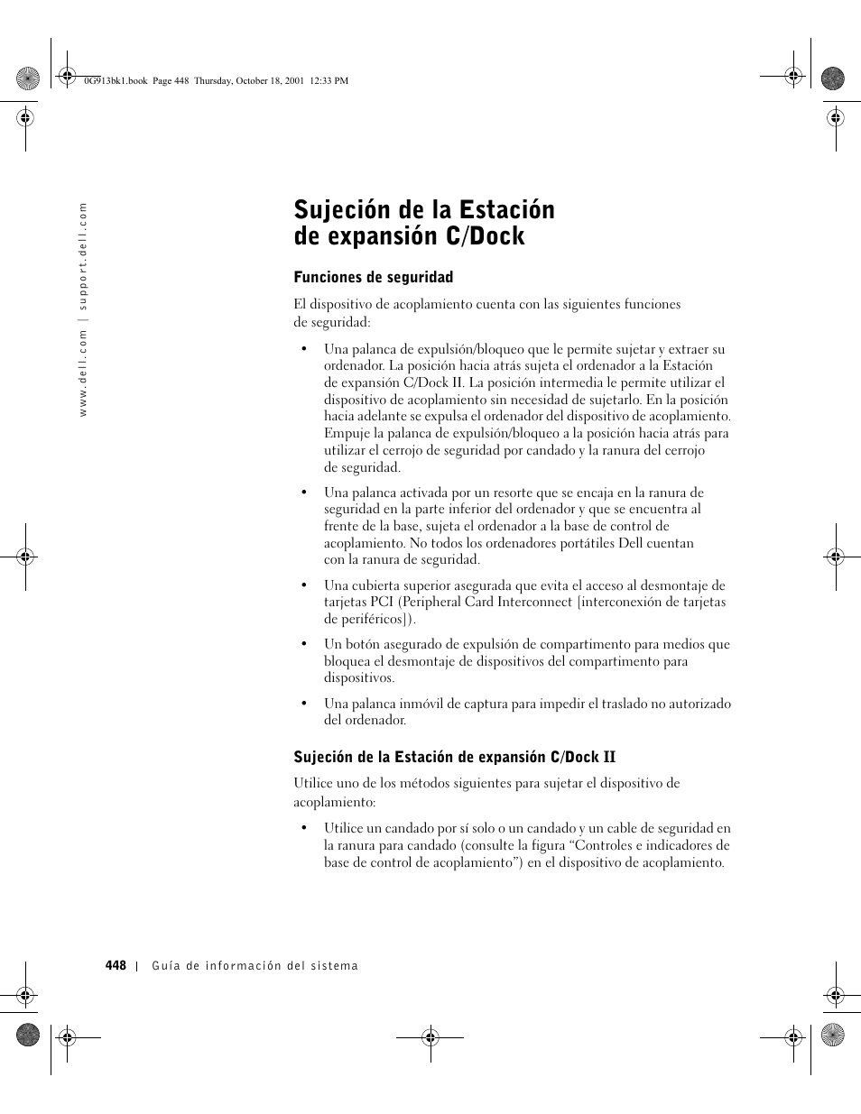 Sujeción de la estación de expansión c/dock | Dell C__Dock II Expansion Station User Manual | Page 450 / 532