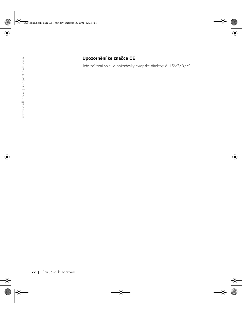 Upozornění ke značce ce | Dell C__Dock II Expansion Station User Manual | Page 74 / 532