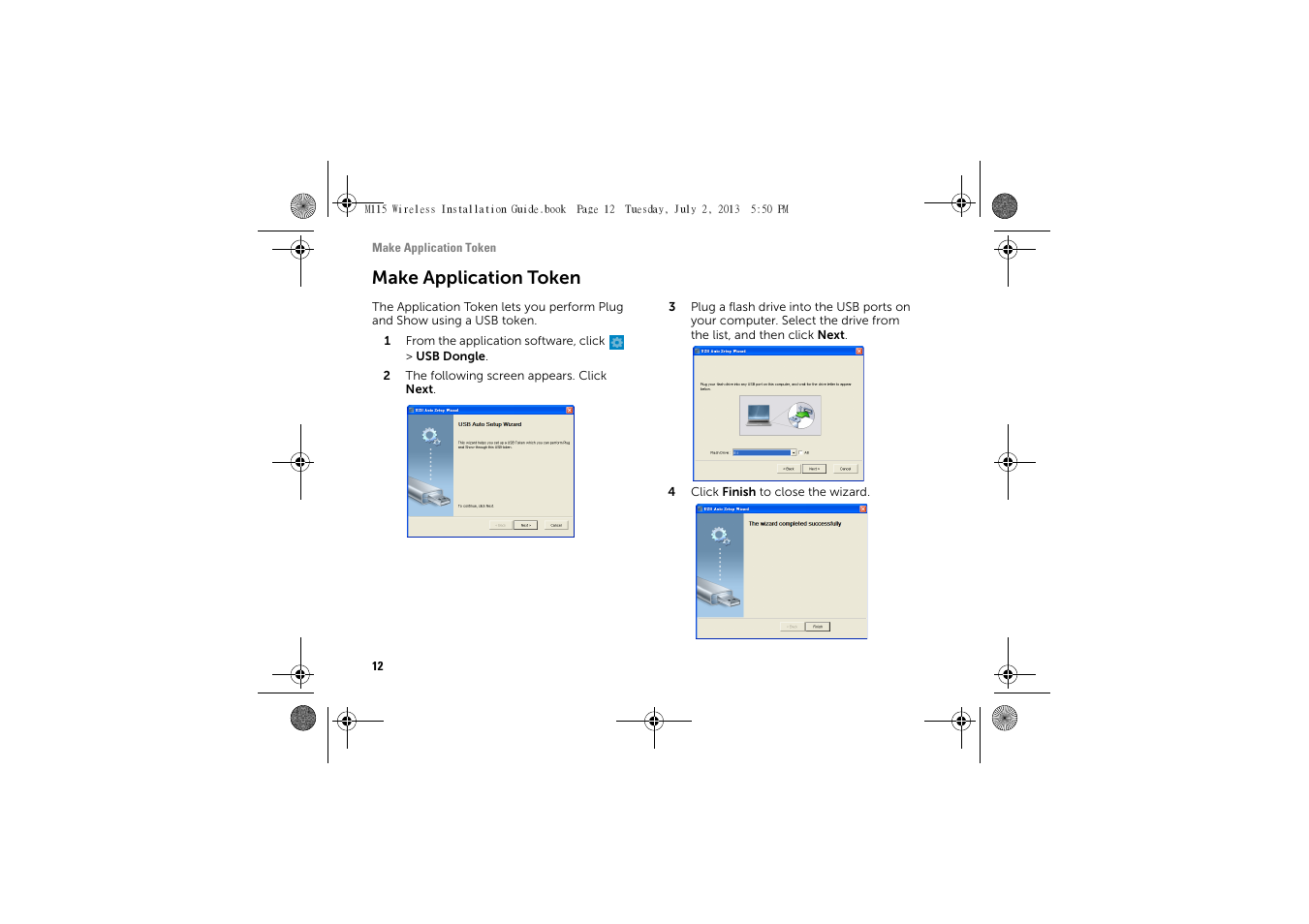 Make application token | Dell Mobile Projector M115HD User Manual | Page 12 / 16