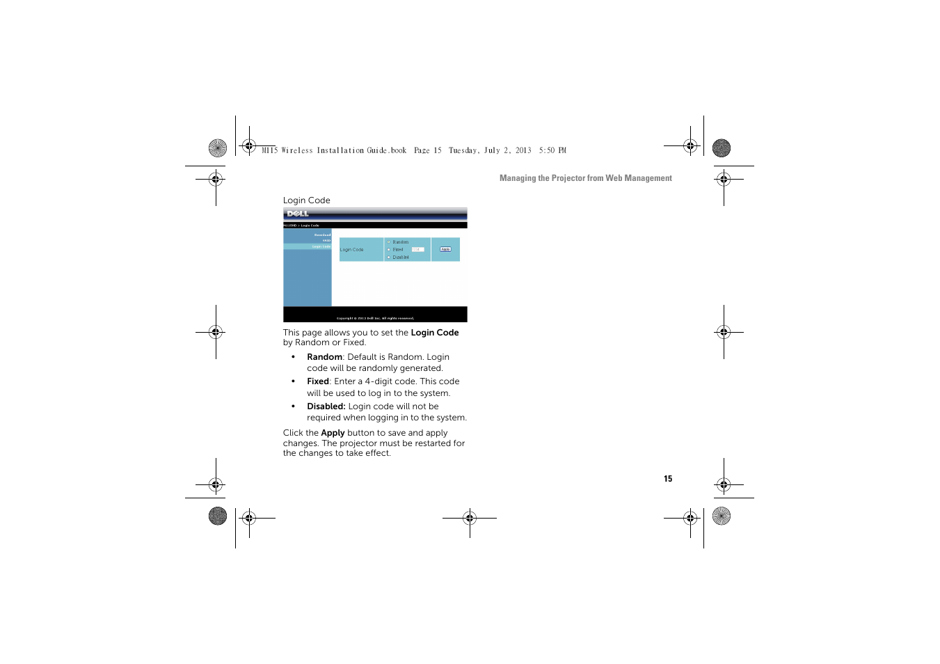 Dell Mobile Projector M115HD User Manual | Page 15 / 16