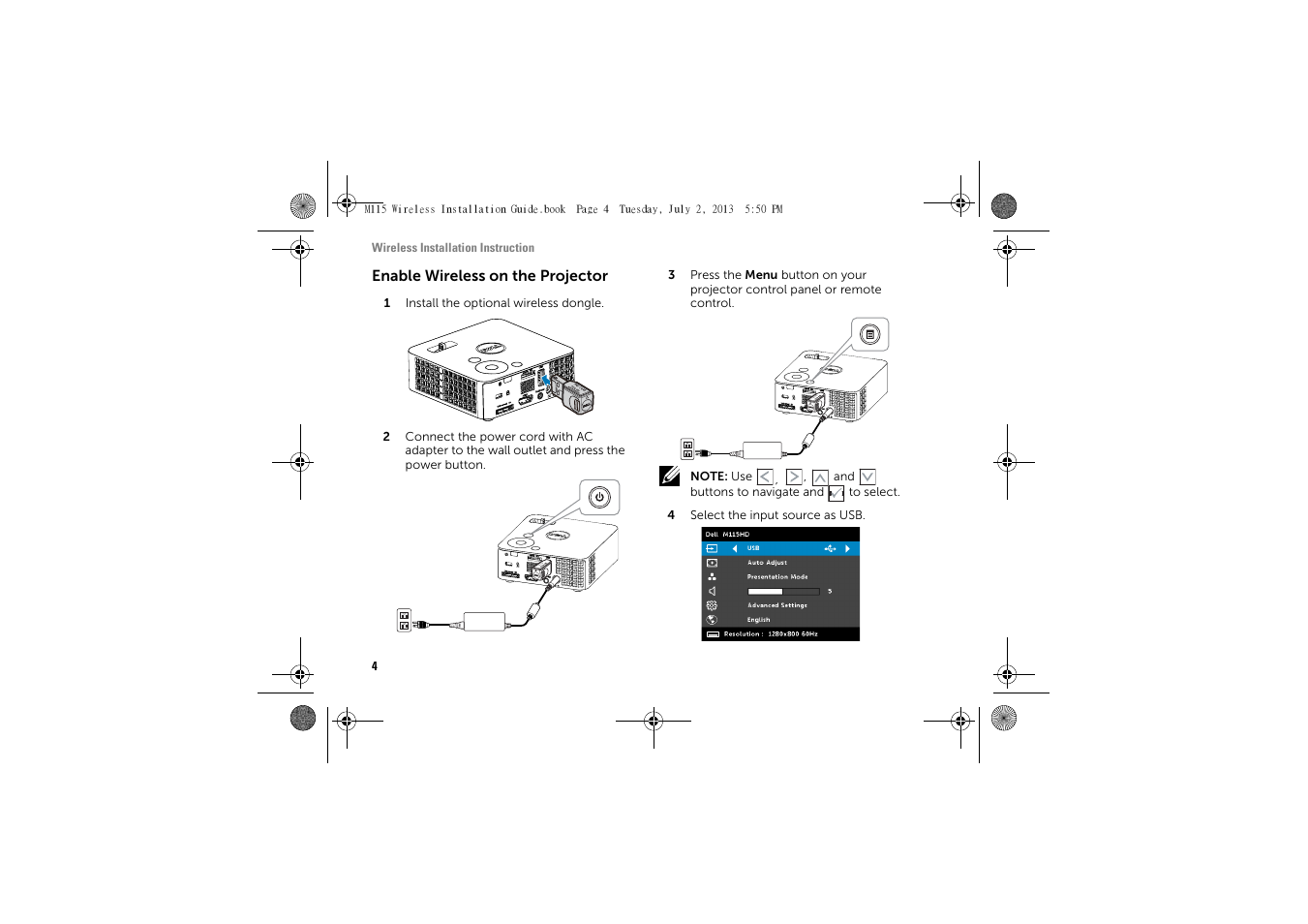 Dell Mobile Projector M115HD User Manual | Page 4 / 16