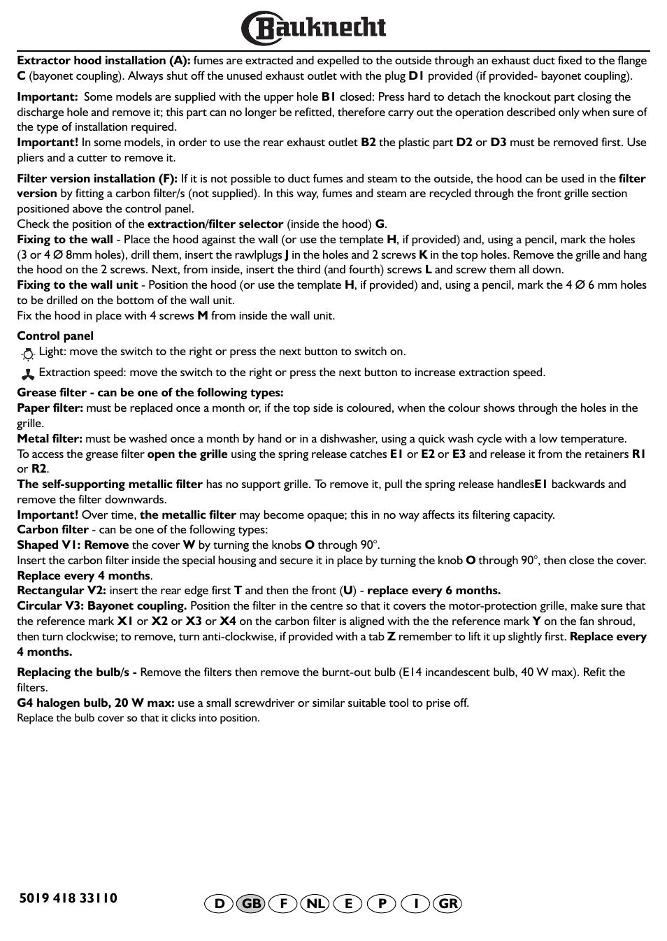 BAUKNECHT DF 5563 IN User Manual | Page 11 / 32