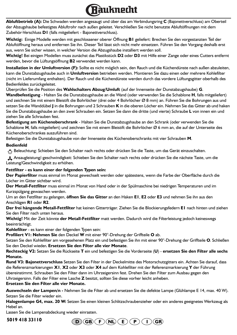 BAUKNECHT DF 5563 IN User Manual | Page 8 / 32