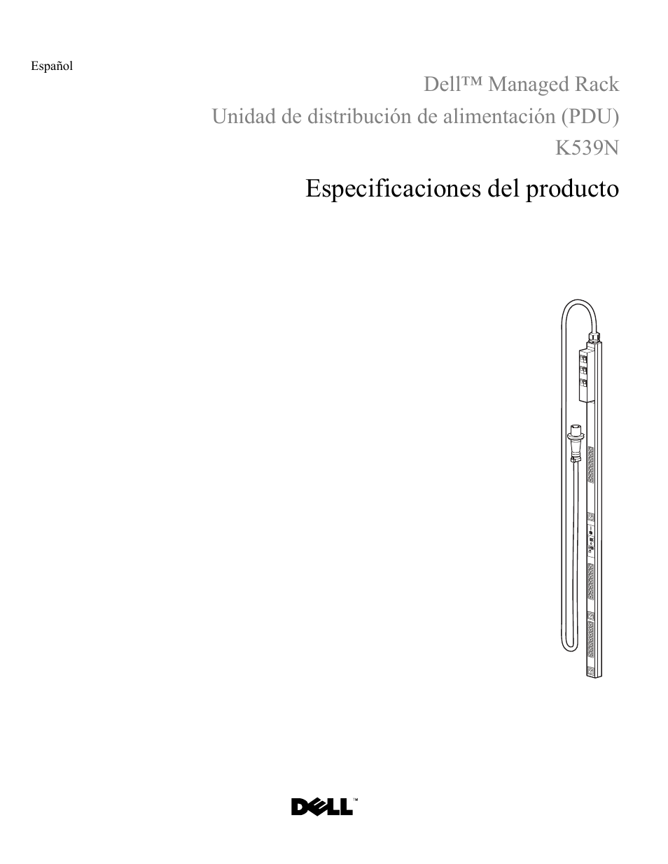 Español, Especificaciones del producto | Dell Managed PDU LED User Manual | Page 9 / 33