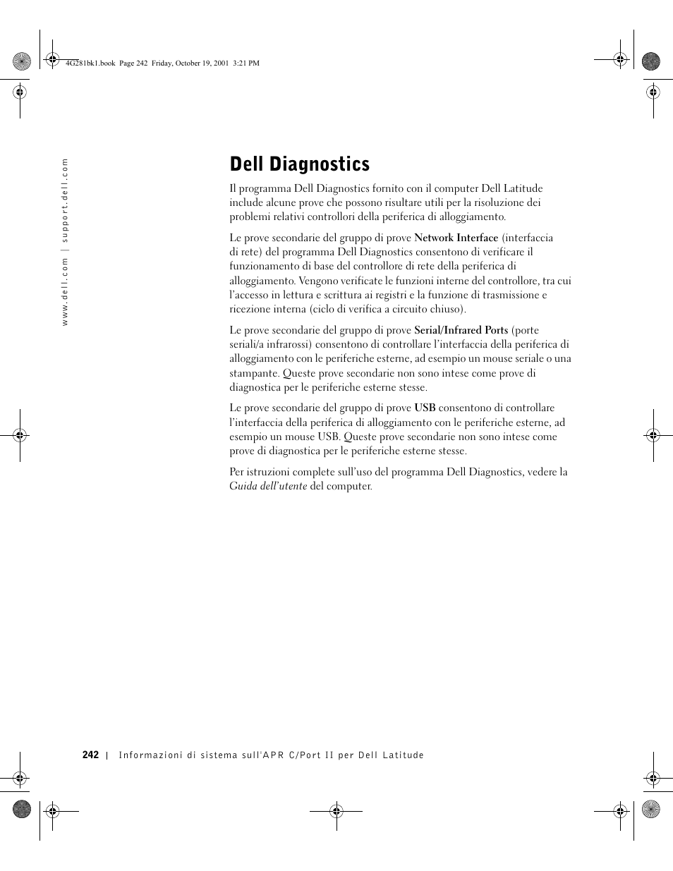 Dell diagnostics | Dell C__Port II APR User Manual | Page 244 / 438