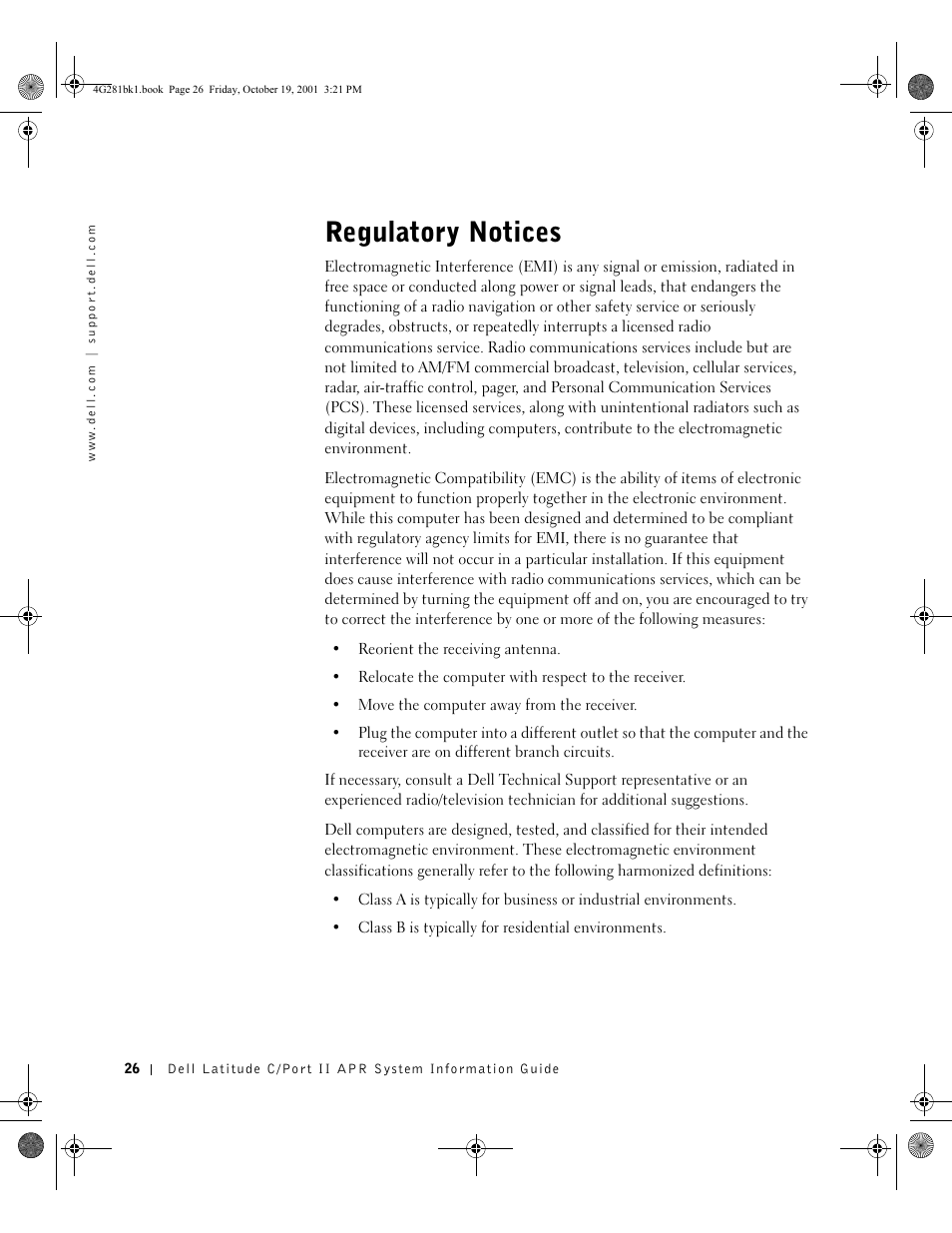Regulatory notices | Dell C__Port II APR User Manual | Page 28 / 438