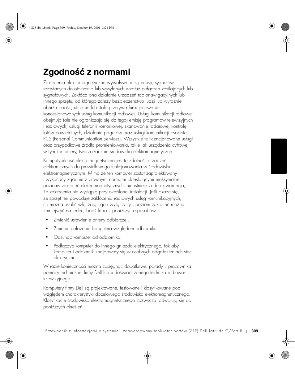 Zgodność z normami | Dell C__Port II APR User Manual | Page 311 / 438