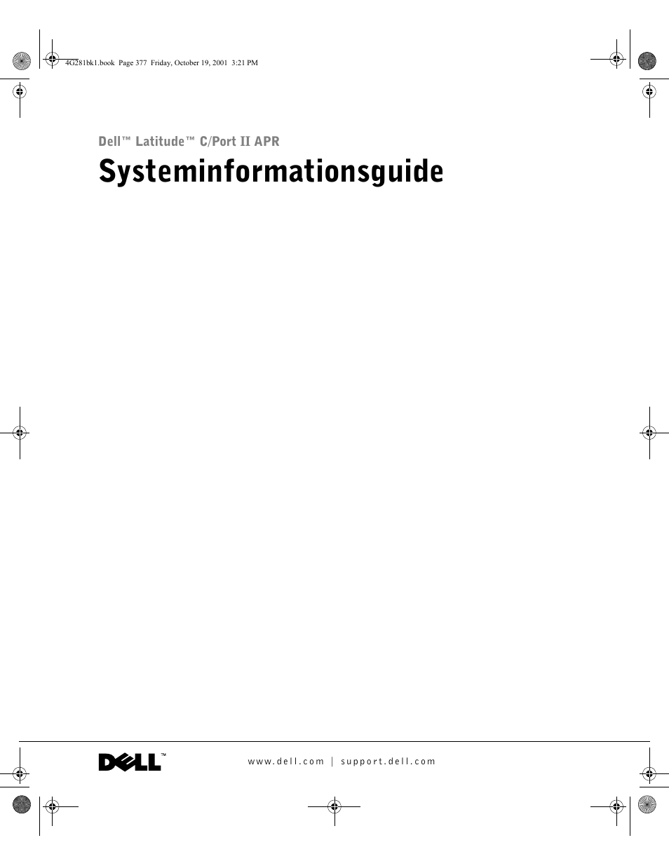 Systeminformationsguide | Dell C__Port II APR User Manual | Page 379 / 438