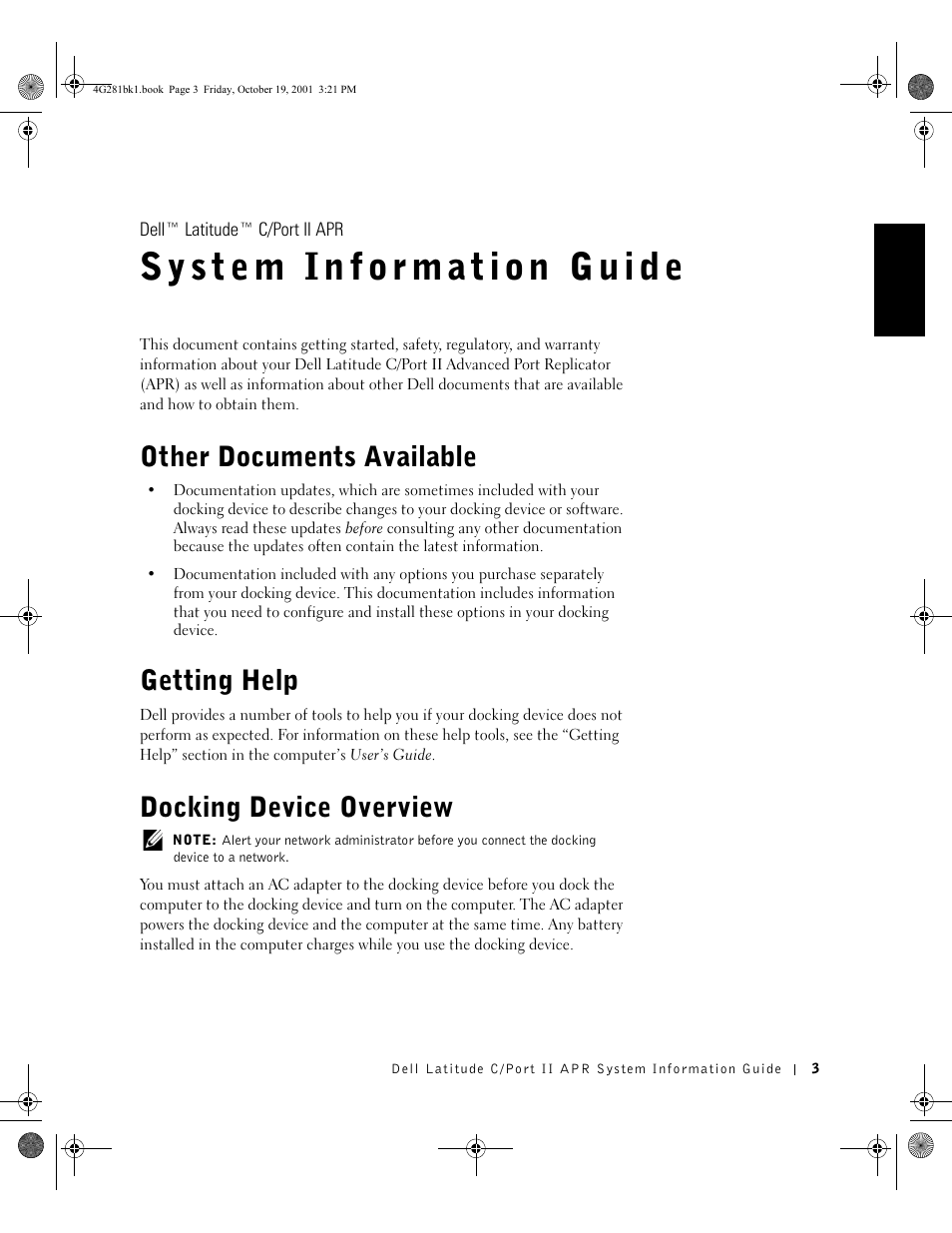 Other documents available, Getting help, Docking device overview | Dell C__Port II APR User Manual | Page 5 / 438