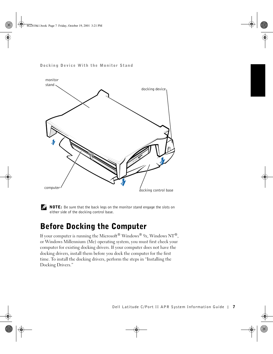 Before docking the computer | Dell C__Port II APR User Manual | Page 9 / 438