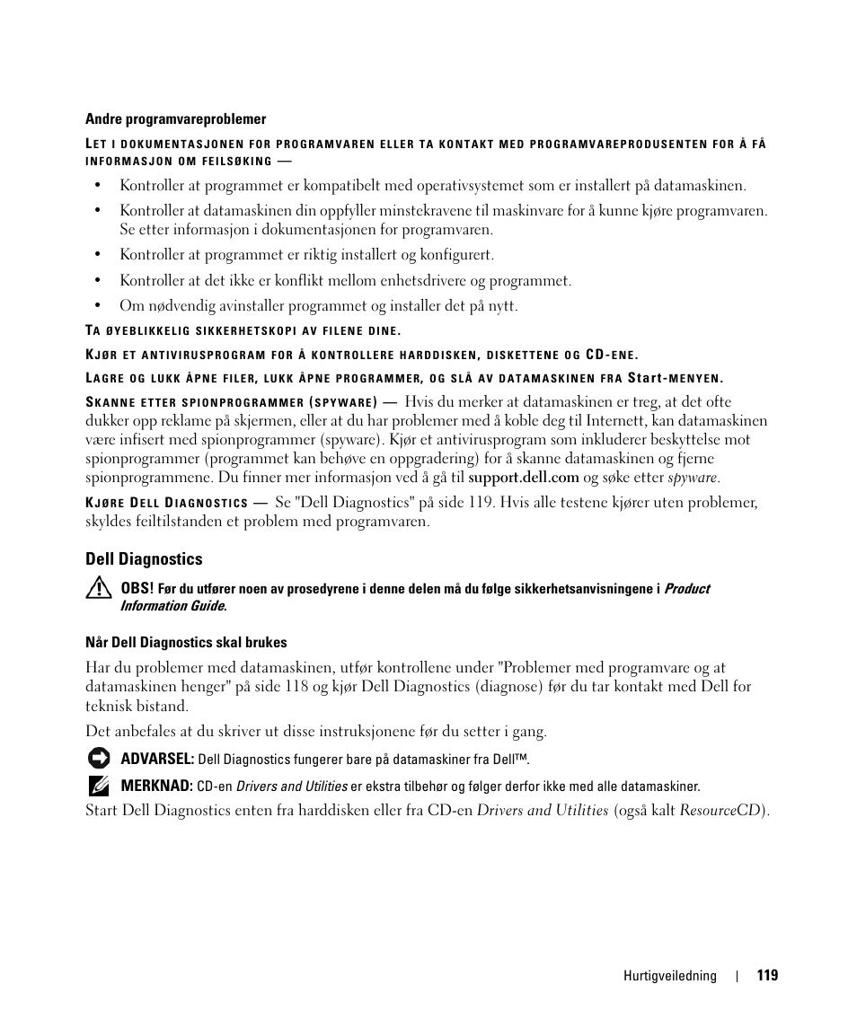 Dell diagnostics | Dell Latitude D420 User Manual | Page 119 / 226