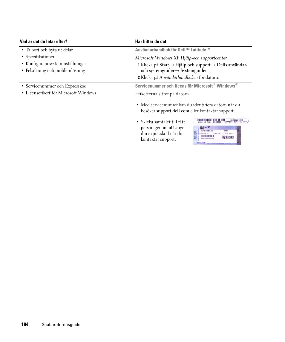Dell Latitude D420 User Manual | Page 184 / 226