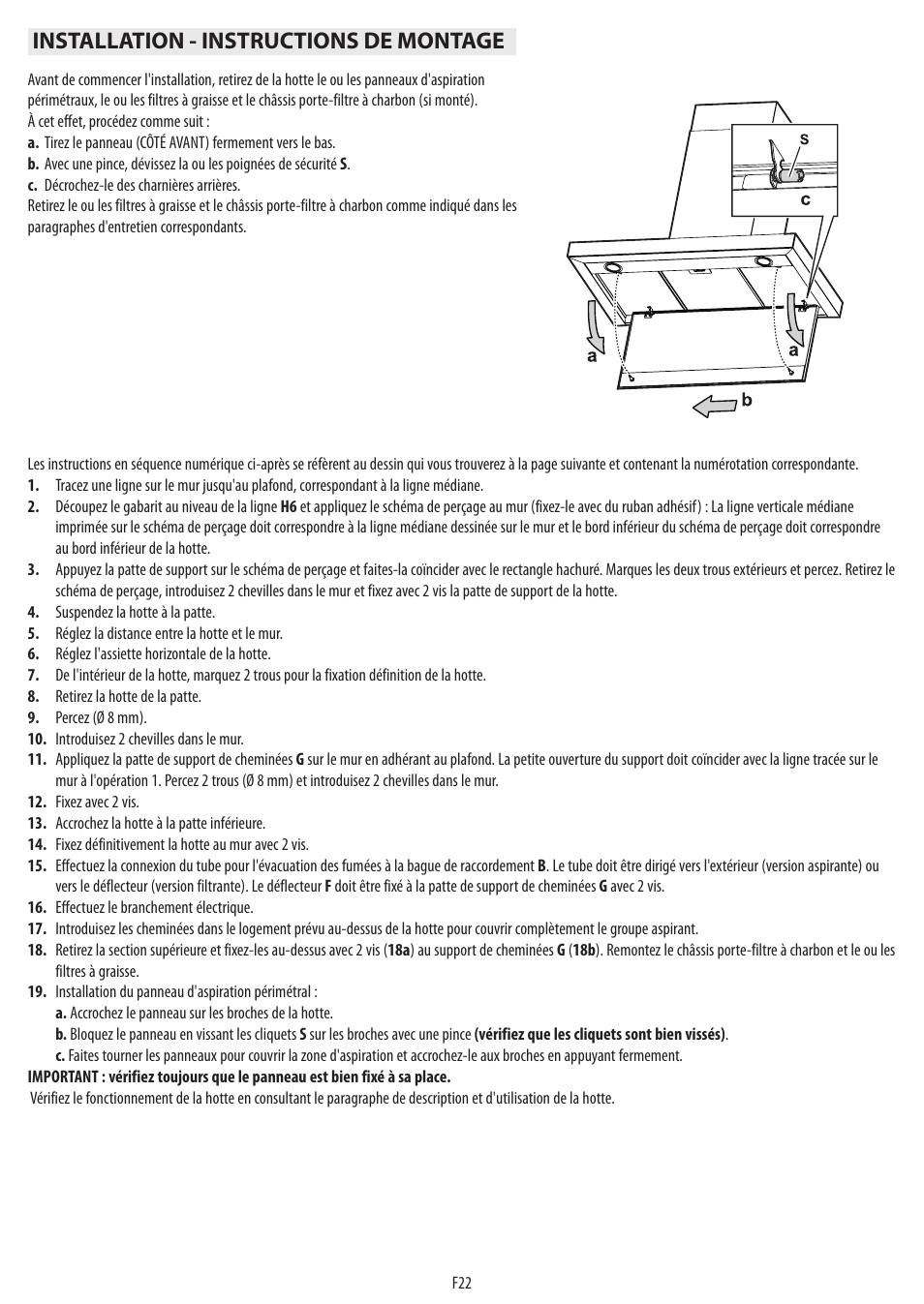 Installation - instructions de montage | BAUKNECHT DTR 5890 / 02 IN User Manual | Page 24 / 68