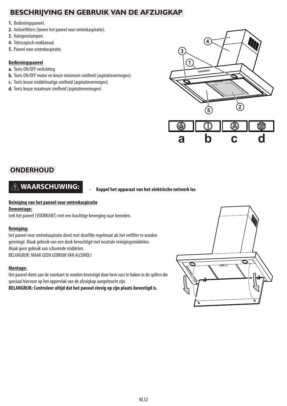 Ab c d | BAUKNECHT DTR 5890 / 02 IN User Manual | Page 34 / 68