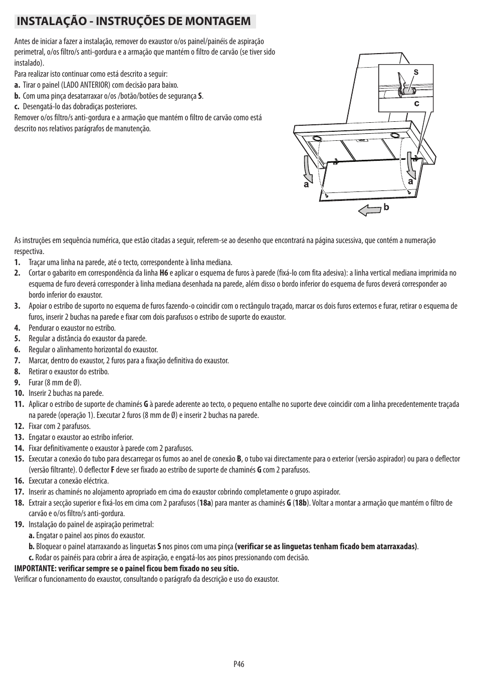 Instalação - instruções de montagem | BAUKNECHT DTR 5890 / 02 IN User Manual | Page 48 / 68