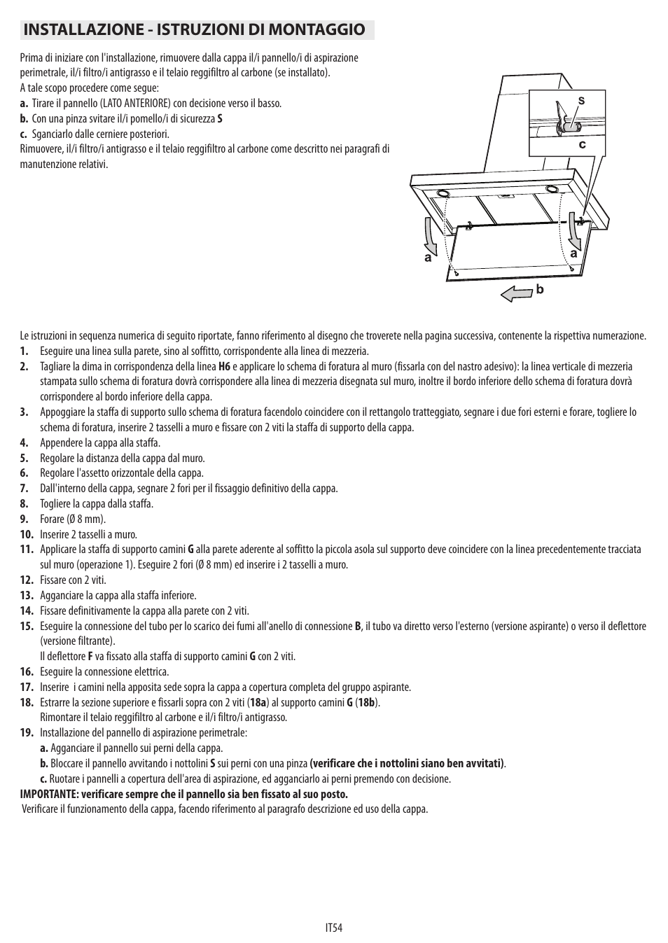 Installazione - istruzioni di montaggio | BAUKNECHT DTR 5890 / 02 IN User Manual | Page 56 / 68