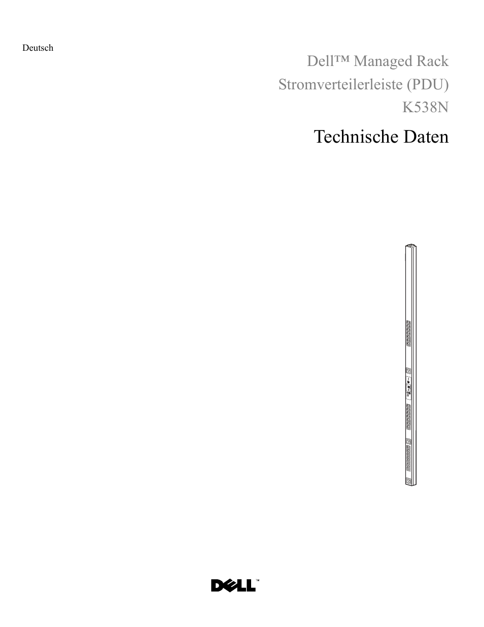 Deutsch, Technische daten | Dell Managed PDU LED User Manual | Page 13 / 36
