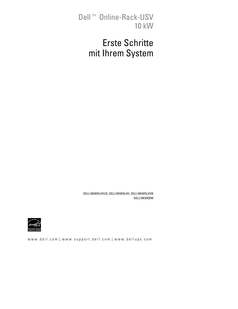 Erste schritte mit ihrem system, Dellt online-rack-usv 10 kw | Dell UPS 10000R User Manual | Page 57 / 244