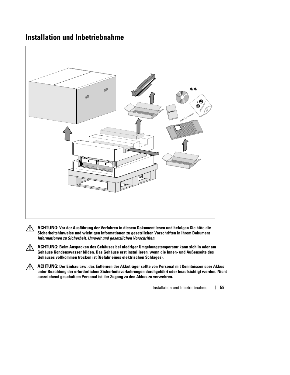Installation und inbetriebnahme | Dell UPS 10000R User Manual | Page 61 / 244