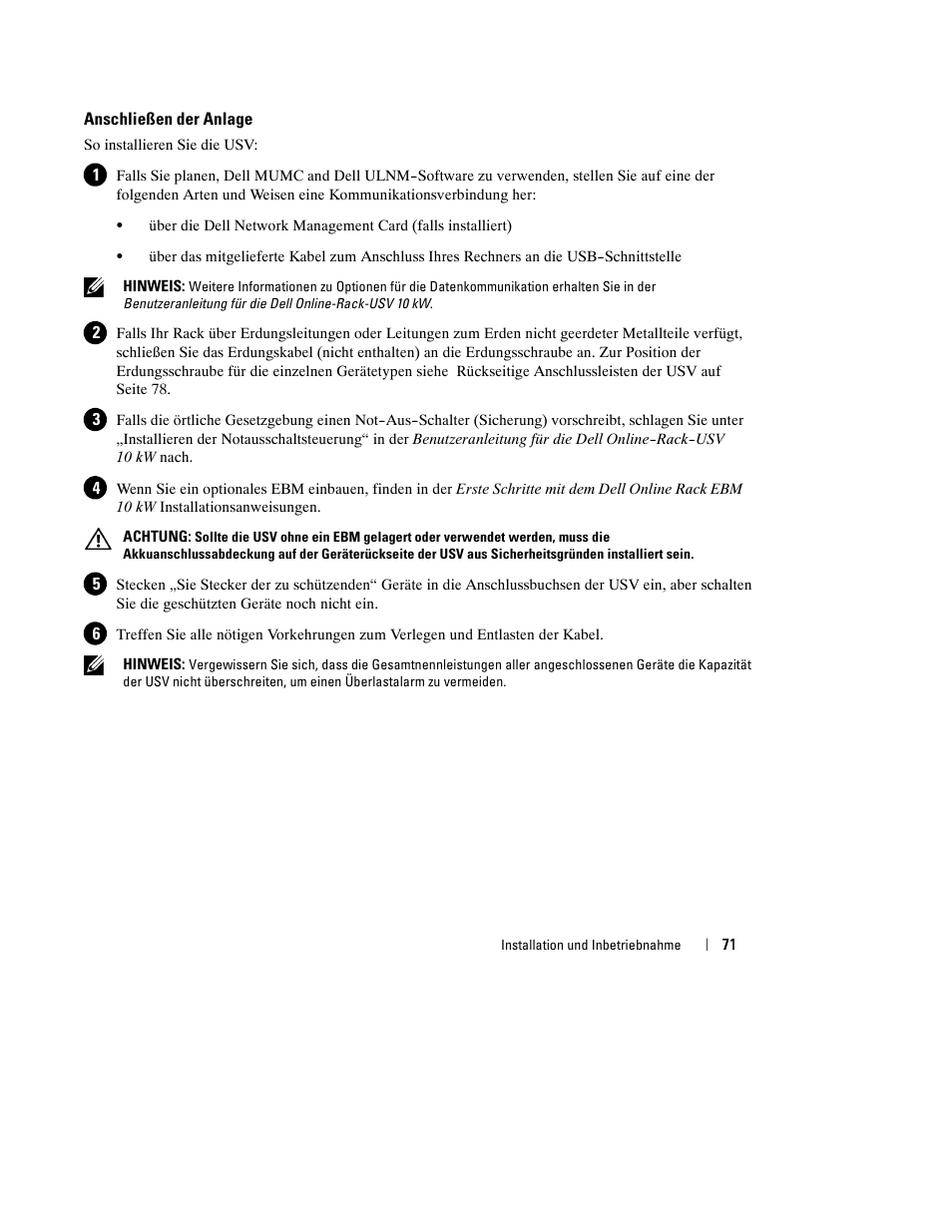 Dell UPS 10000R User Manual | Page 73 / 244