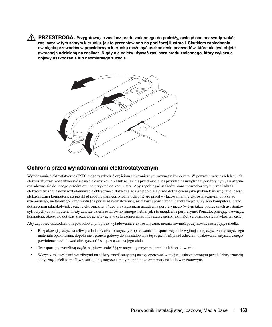 Ochrona przed wyładowaniami elektrostatycznymi | Dell Latitude D430 User Manual | Page 171 / 250