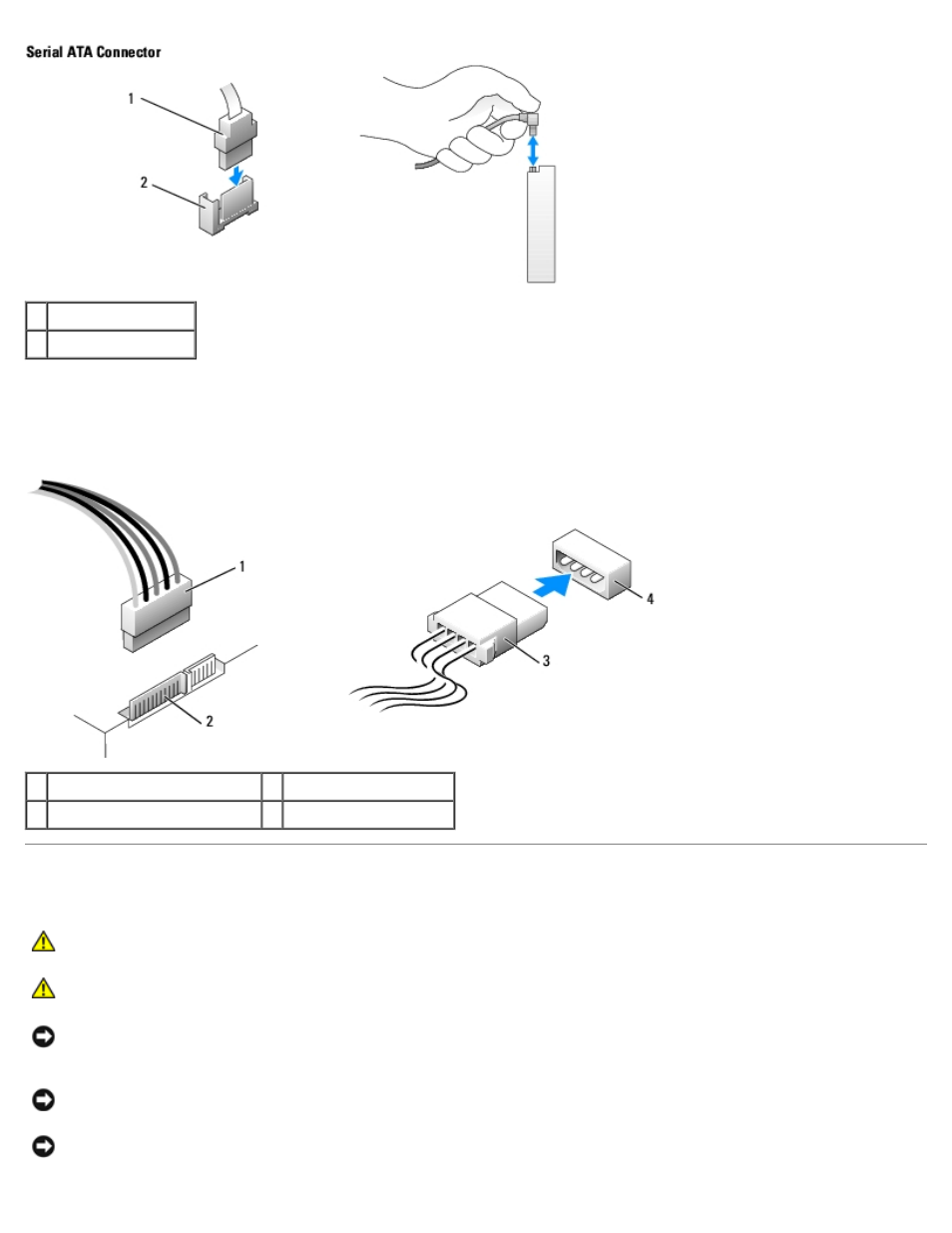 Hard drive, Power cable connector | Dell Dimension 5150__E510 User Manual | Page 35 / 72
