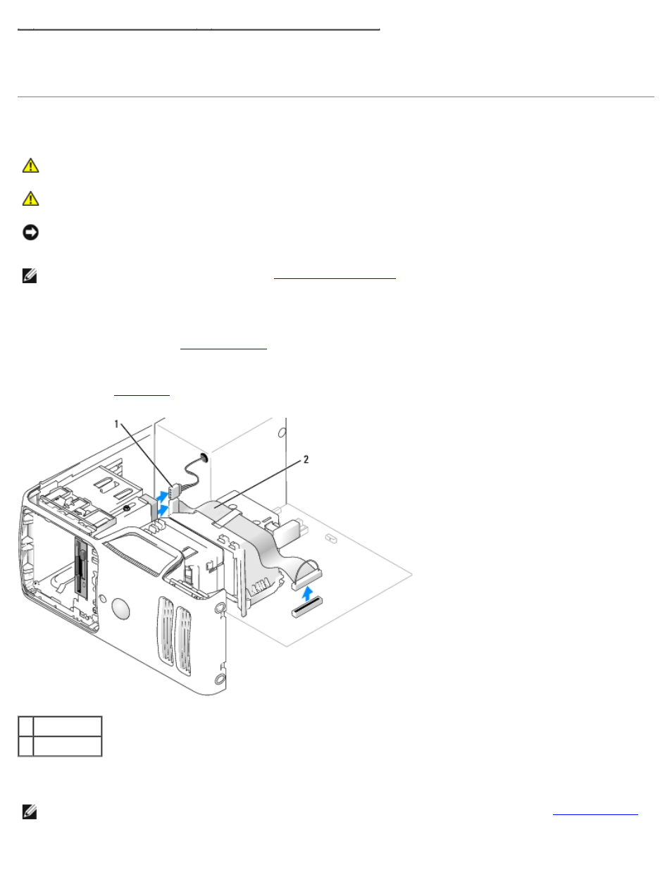 Floppy drive, Removing a floppy drive | Dell Dimension 5150__E510 User Manual | Page 39 / 72