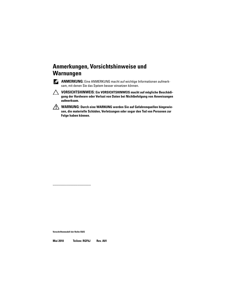 Anmerkungen, vorsichtshinweise und warnungen | Dell DX6000 User Manual | Page 40 / 124