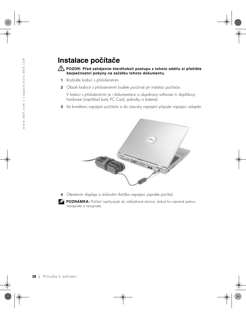 Instalace počítače | Dell LATITUDE D400 User Manual | Page 40 / 330