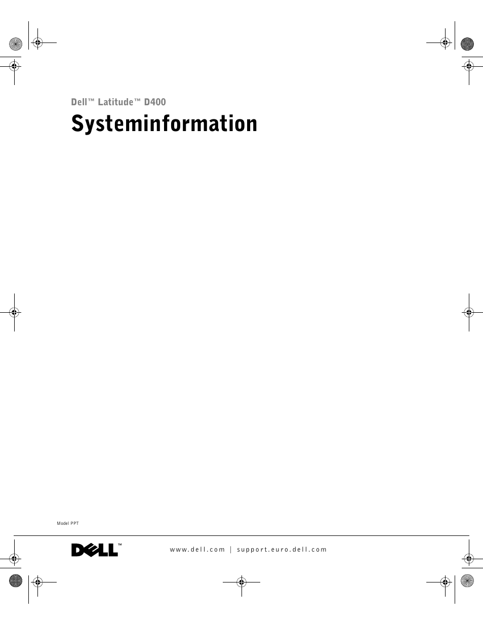 Systeminformation | Dell LATITUDE D400 User Manual | Page 53 / 330